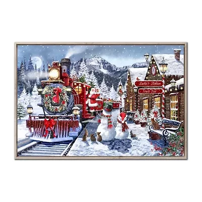 Streamline Art Santas Train Station Canvas Art