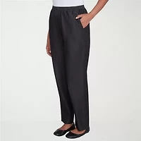 Alfred Dunner Classics Womens Straight Mid Rise Pull-On Pant