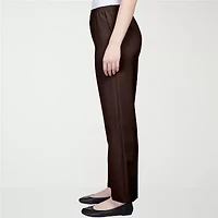 Alfred Dunner Classics Womens Straight Mid Rise Pull-On Pant