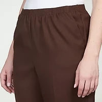 Alfred Dunner Classics Womens Straight Mid Rise Pull-On Pant