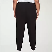 Alfred Dunner Business As Usual Womens Straight Pull-On Pant