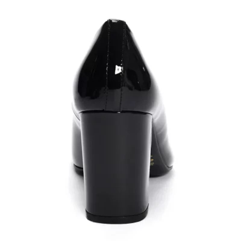 CL by Laundry Lofty Womens Round Closed Toe Block Heel Pumps