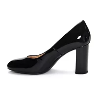 CL by Laundry Lofty Womens Round Closed Toe Block Heel Pumps