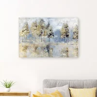 Lumaprints Blue Golden Forest Canvas Art