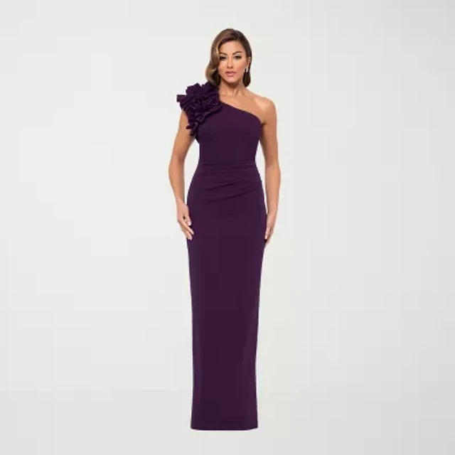 jcpenney one shoulder dress DJ Jaz One Shoulder Womens Applique Sleeveless Evening Gown