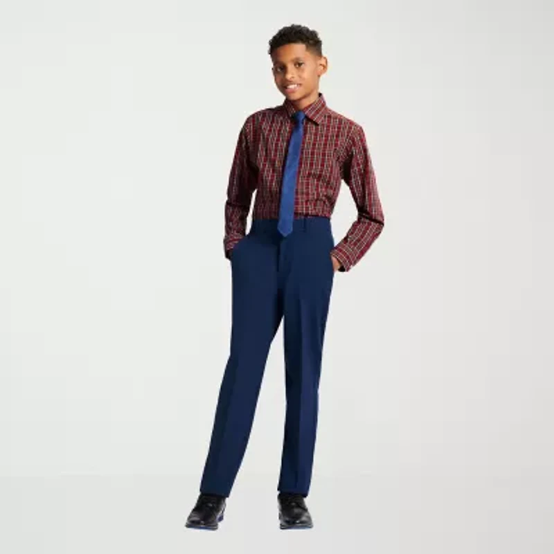 TFW Little & Big Kid Boys Long Sleeve Point Collar Shirt + Tie Set