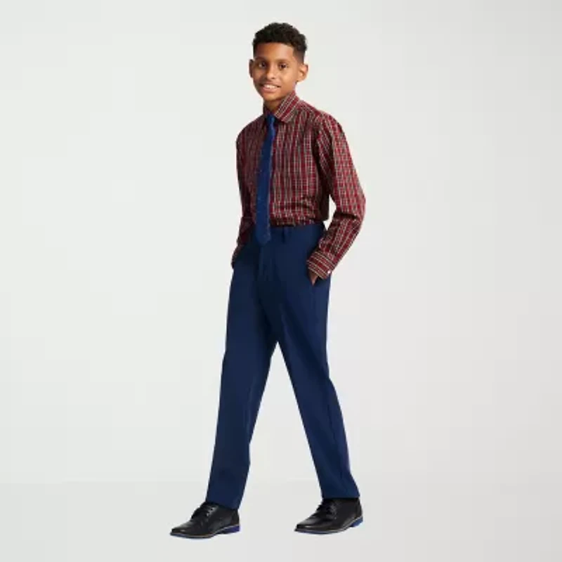 TFW Little & Big Kid Boys Long Sleeve Point Collar Shirt + Tie Set