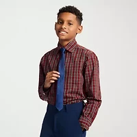 TFW Little & Big Kid Boys Long Sleeve Point Collar Shirt + Tie Set