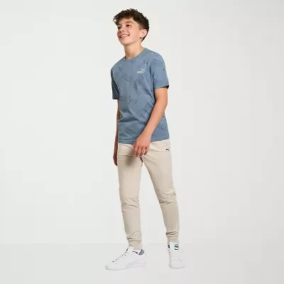 PUMA Big Kid Boys Tapered Regular Fit Fleece Jogger Pant