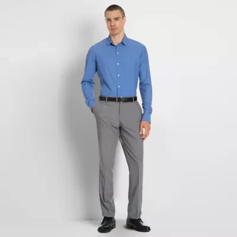 Van Heusen All Way Stretch Performance Mens Long Sleeve Slim Fit Button-Down Shirt