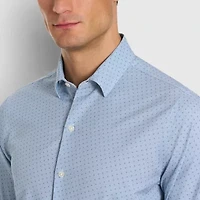 Van Heusen All Way Stretch Performance Mens Long Sleeve Slim Fit Button-Down Shirt
