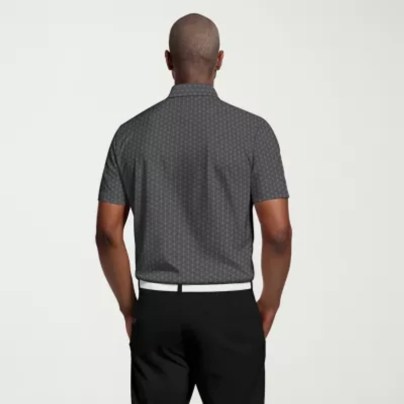 PGA TOUR Ombre Architecture Road Map Mens Regular Fit Short Sleeve Polo Shirt