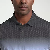 PGA TOUR Ombre Architecture Road Map Mens Regular Fit Short Sleeve Polo Shirt