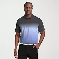 PGA TOUR Ombre Architecture Road Map Mens Regular Fit Short Sleeve Polo Shirt