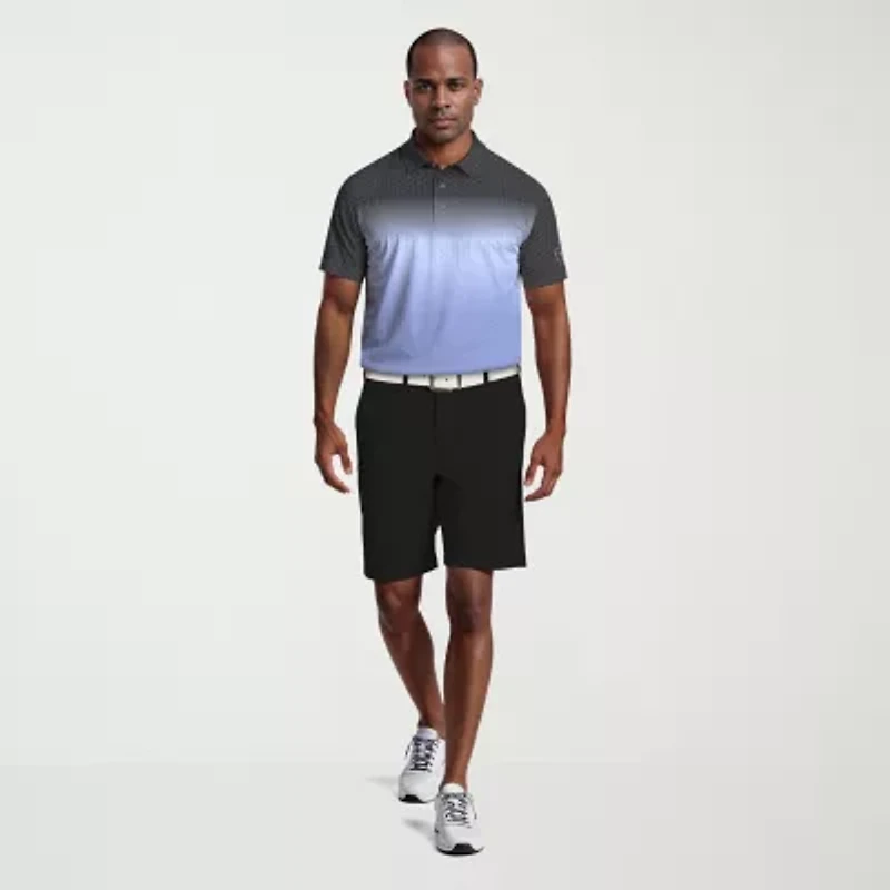 PGA TOUR Ombre Architecture Road Map Mens Regular Fit Short Sleeve Polo Shirt