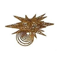 Kurt Adler 16.5-Inch Gold Glitter Wire 3d Star Treetop Topper