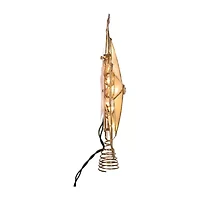 Kurt Adler 10-Inch 5-Point Large Star With Smoke Capiz Treetop Christmas Tree Topper