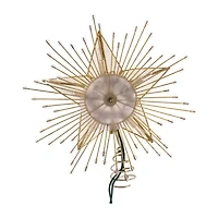 Kurt Adler 10-Inch 5-Point Capiz Star Tree Topper With Rays And Beads
