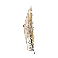 Kurt Adler 10-Inch 5-Point Capiz Star Tree Topper With Rays And Beads