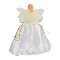 Kurt Adler 10-Light 9-Inch Ivory And Gold Angel Tree Topper
