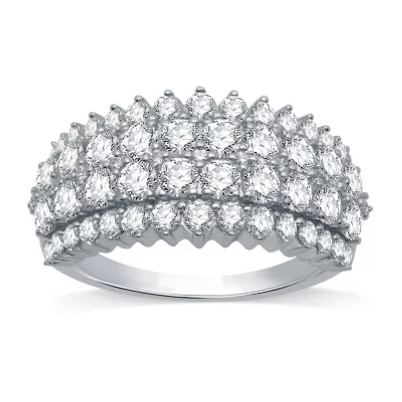 Womens 2 CT. T.W. Natural White Diamond 10K Gold Band