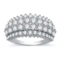 Womens 2 CT. T.W. Natural White Diamond 10K Gold Band