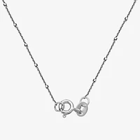 DiamonArt® Womens White Cubic Zirconia Sterling Silver Starburst Pendant Necklace