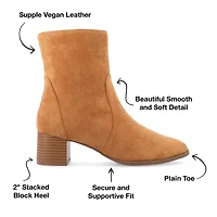 Journee Collection Womens Hayven Stacked Heel Booties
