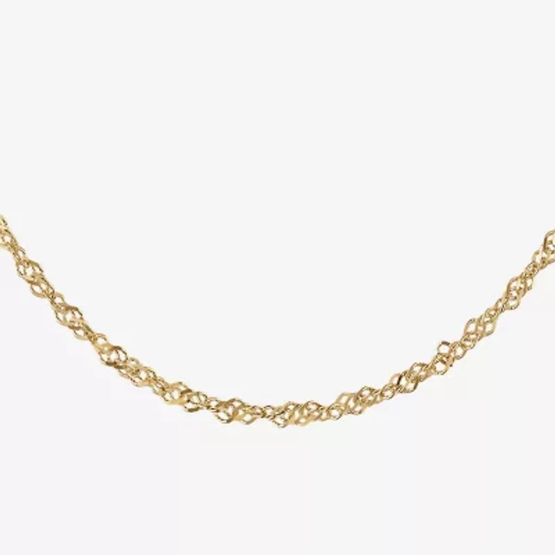 Girls 1/5 CT.  Lab Created White Opal 14K Gold Over Silver 16 Inch Pendant Necklace