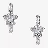 Girls 7/8 CT. Lab Created Cubic Zirconia Sterling Silver 13mm Hoop Earrings