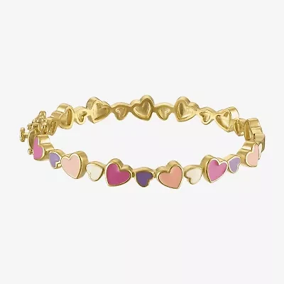 Girls Lab Created 14K Gold Over Brass Bangle Bracelet