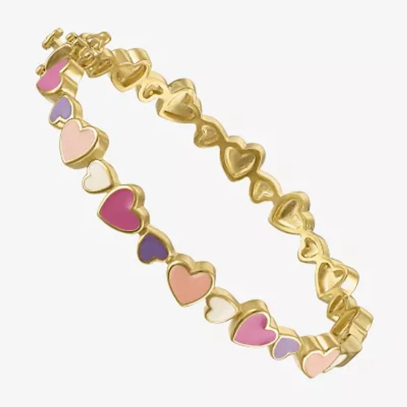 Girls Lab Created 14K Gold Over Brass Bangle Bracelet