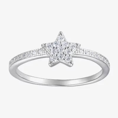 Girls 1/3 CT. Lab Created Cubic Zirconia Sterling Silver Cocktail Ring