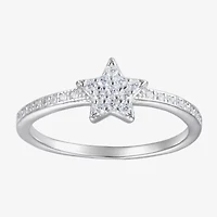 Girls 1/3 CT. Lab Created Cubic Zirconia Sterling Silver Cocktail Ring