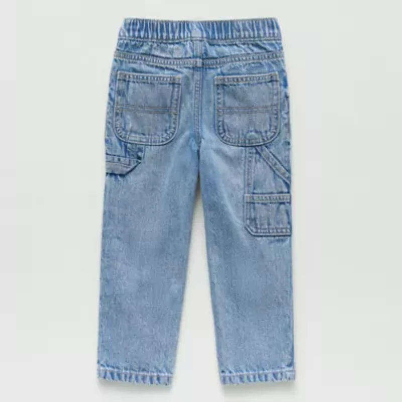 Okie Dokie Toddler & Little Boys Adjustable Waist Carpenter Jean