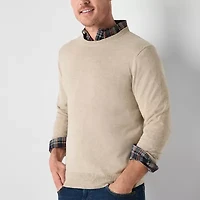 St. John's Bay Fine Gauge Mens Crew Neck Long Sleeve Pullover Sweater