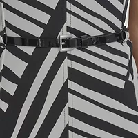 Marc New York Womens Belted Short Sleeve Sheath Dress