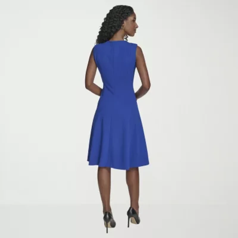 Marc New York Womens Sleeveless Fit + Flare Dress