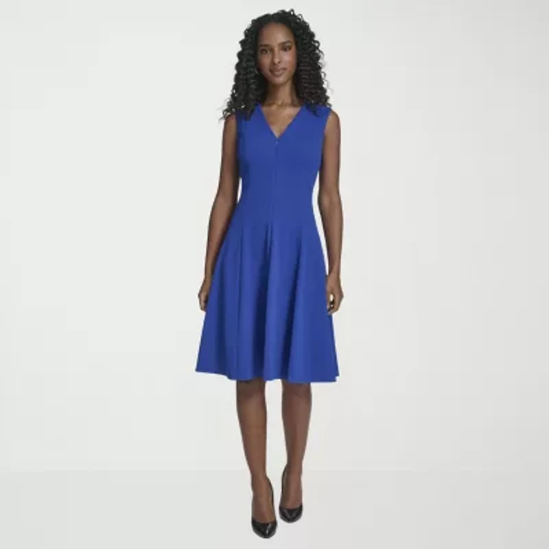Marc New York Womens Sleeveless Fit + Flare Dress