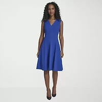 Marc New York Womens Sleeveless Fit + Flare Dress