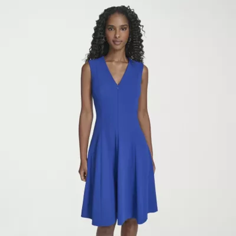 Marc New York Womens Sleeveless Fit + Flare Dress