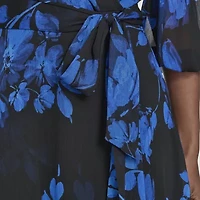 Marc New York Womens 3/4 Sleeve Midi Fit + Flare Dress