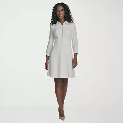 Marc New York Womens 3/4 Sleeve Fit + Flare Dress