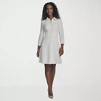 Marc New York Womens 3/4 Sleeve Fit + Flare Dress