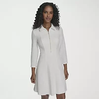 Marc New York Womens 3/4 Sleeve Fit + Flare Dress