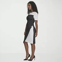 Marc New York Womens Short Sleeve Sheath Dress