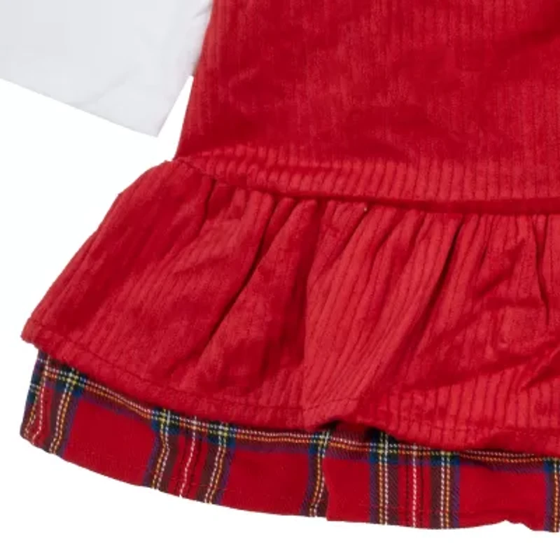 Rare Editions Baby Girls Plaid Dress Set