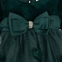 Rare Editions Baby Girls Long Sleeve A-Line Dress