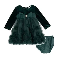 Rare Editions Baby Girls Long Sleeve A-Line Dress