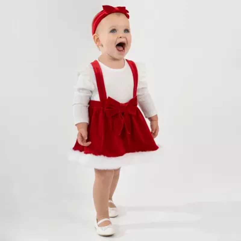 Rare Editions Baby Girls Sleeveless Velvet Jumper